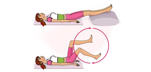 Gymnastik zur Behandlung und Vorbeugung von Krampfadern in den Beinen. 